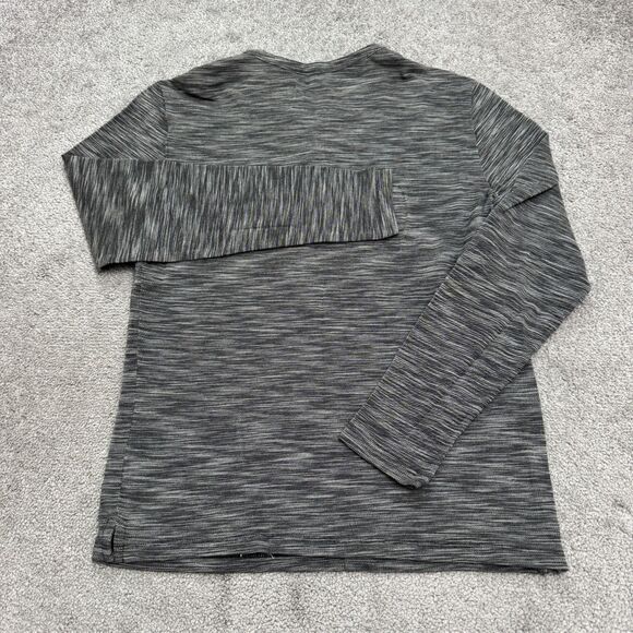 Robert Barakett Henley Long Sleeve Shirt Mens Small Gray Pima Cotton Textured - Picture 2 of 11
